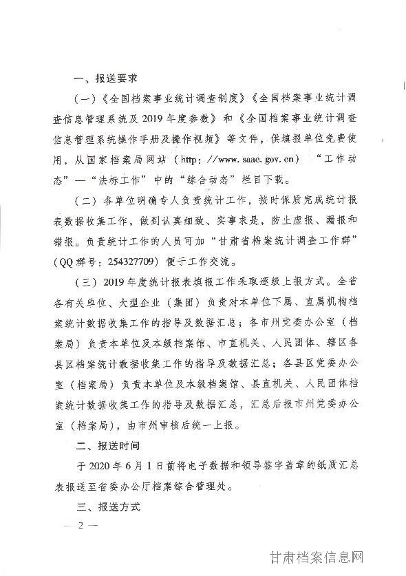 中共甘肃省委办公厅（甘肃省档案局）关于做好2019年度全省档案事业统计调查工作的通知_2.jpg